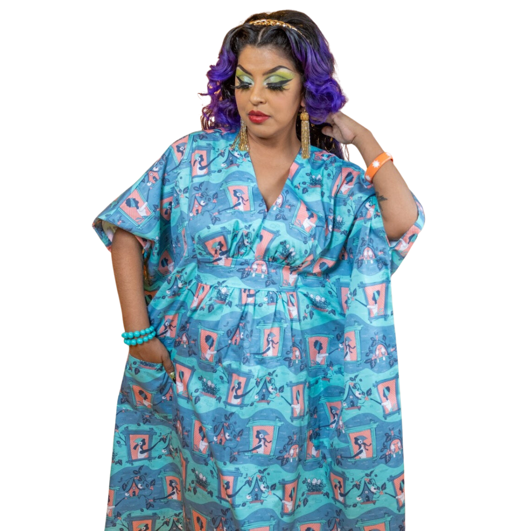 Brownstone Betties Tunic in Red and Blue
