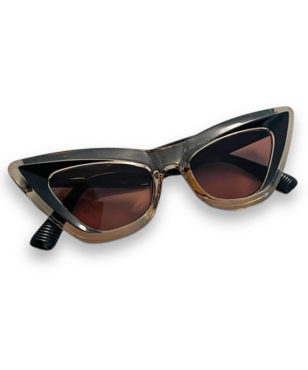 Vintage 50s Style Black & Tan Veronica Sunglasses – Loco Lindo display picture 2