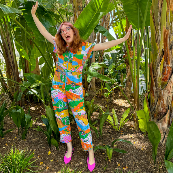 Landscape Jumpsuit in Rainbow Farm- Re-Stocked!