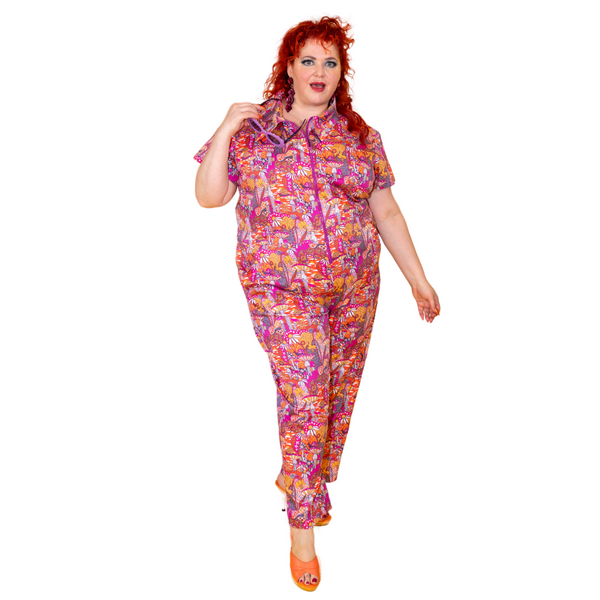 Groovy Mushrooms Jumpsuit in Sunset