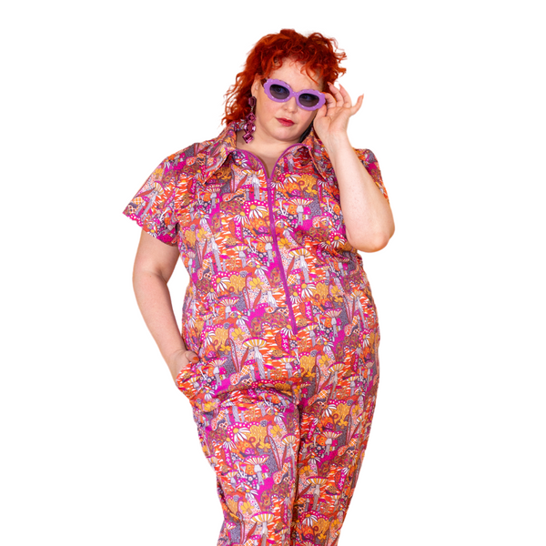 Groovy Mushrooms Jumpsuit in Sunset