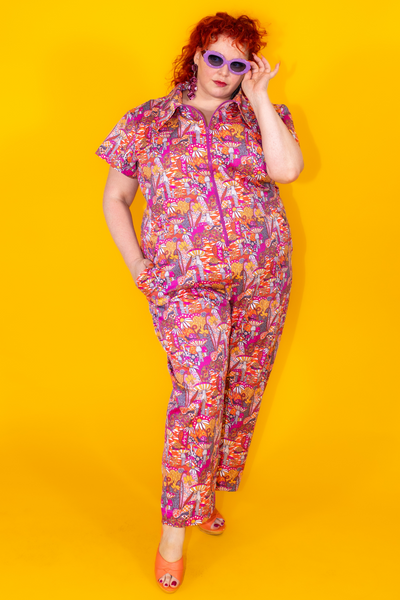 Groovy Mushrooms Jumpsuit in Sunset