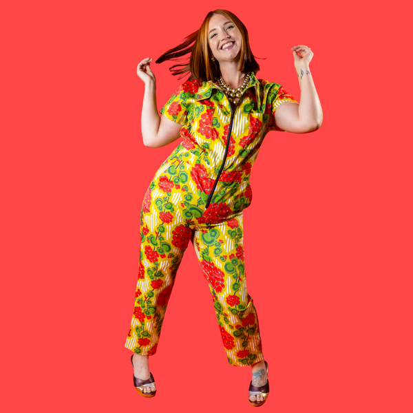 Modflower Wallpaper Jumpsuit in Sunshine
