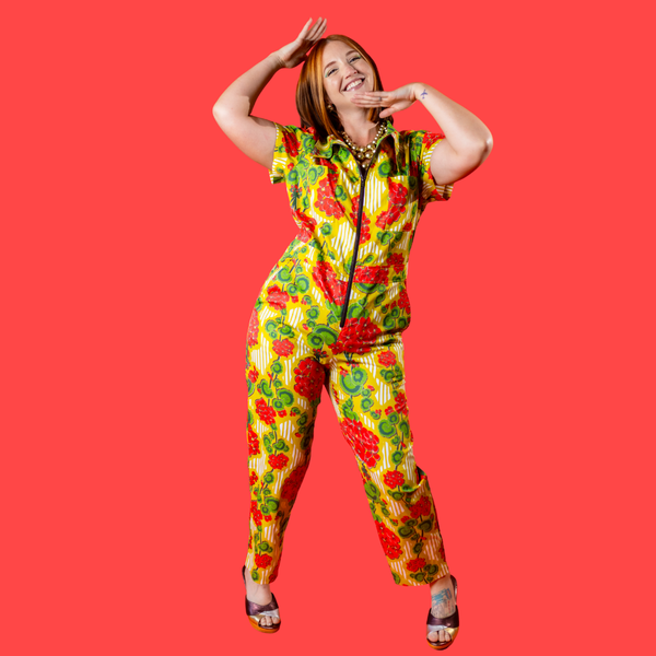 Modflower Wallpaper Jumpsuit in Sunshine