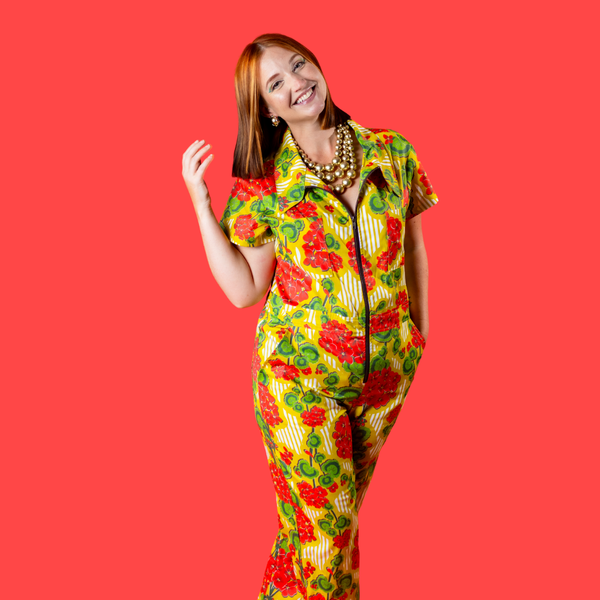 Modflower Wallpaper Jumpsuit in Sunshine