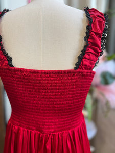 Cosette Maxi Dress in Crimson Red