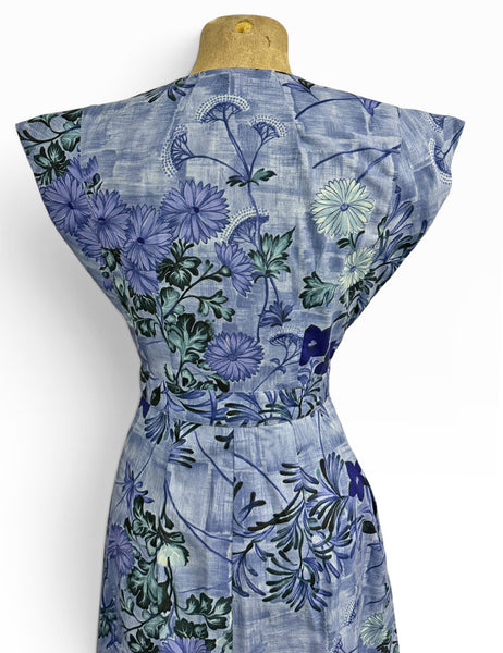Scout 1940s Style Azure Isles Garden Wrap Dress