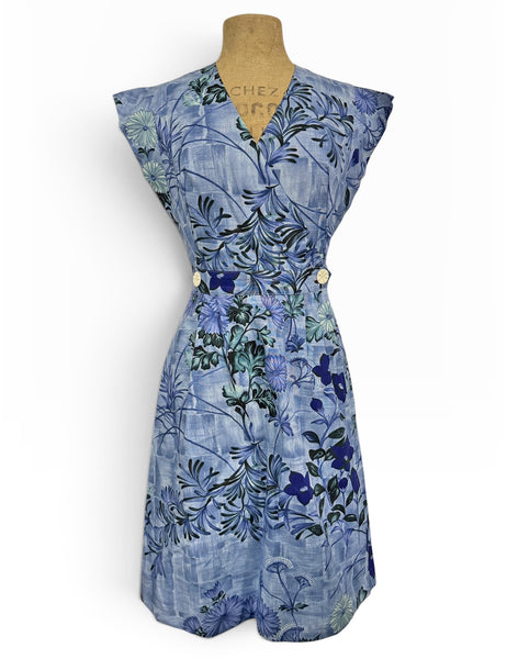 Scout 1940s Style Azure Isles Garden Wrap Dress