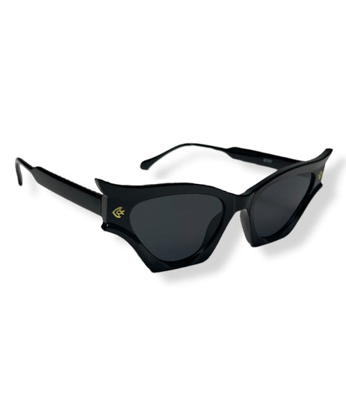 Black Deadly Damsel Vintage Style Sunglasses
