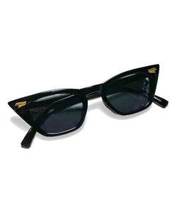 Vintage Inspired Solid Black Squared Wayfarer Sunglasses Loco Lindo