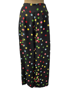 Black Circus Dot High Waisted Palazzo Pants