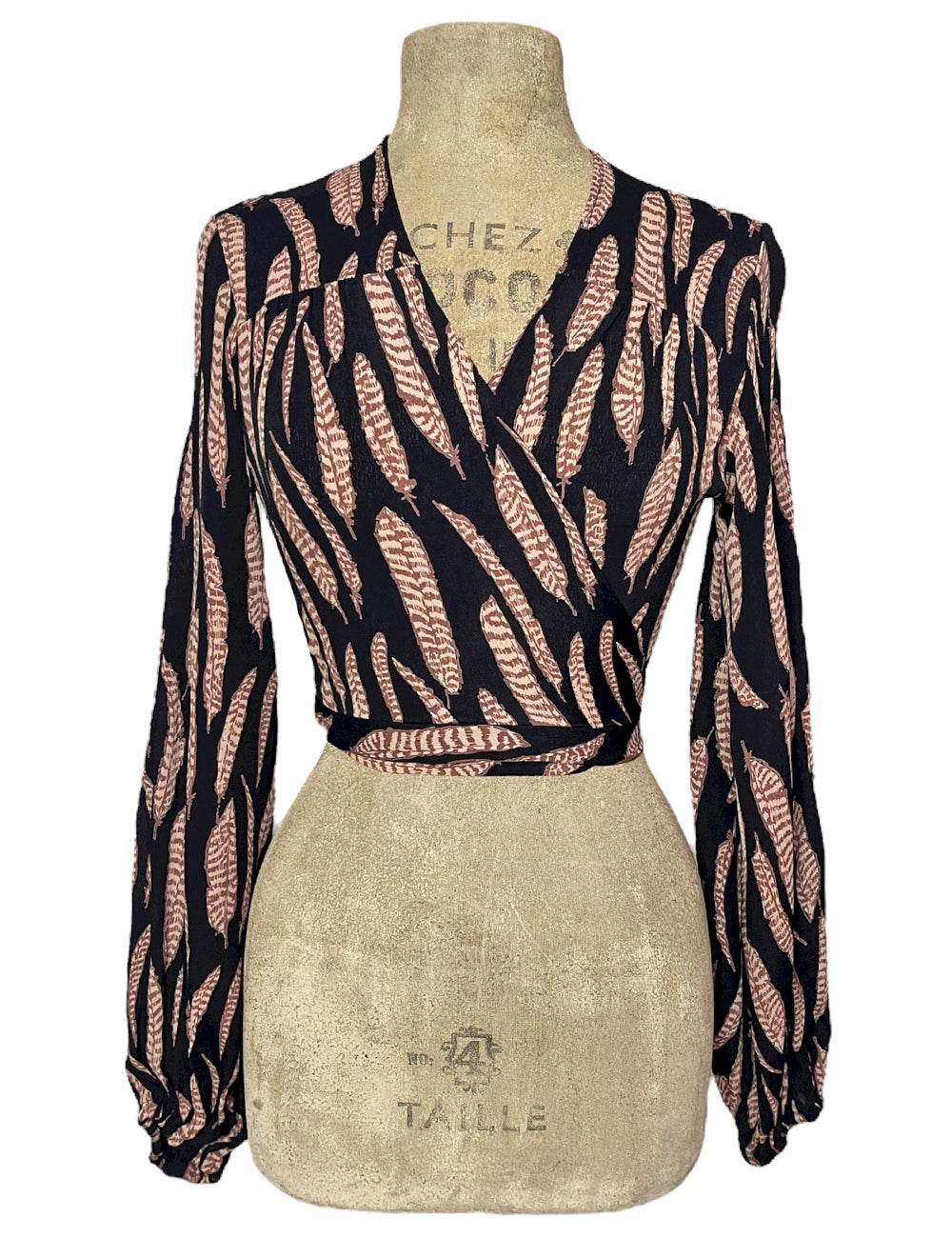 Fall Feathers Babaloo Bell Sleeve Wrap Top