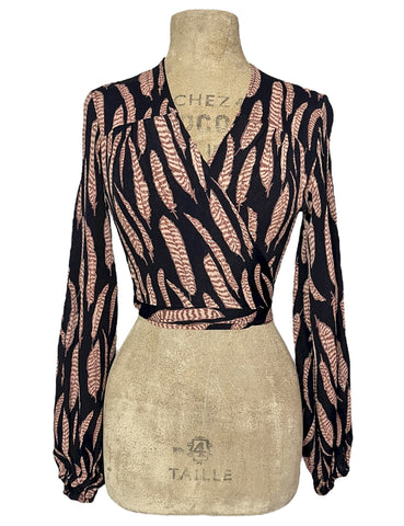 Fall Feathers Babaloo Bell Sleeve Wrap Top