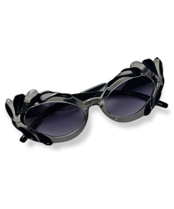 Black & Grey Pretty in Paris Cat Eye Retro Sunglasses