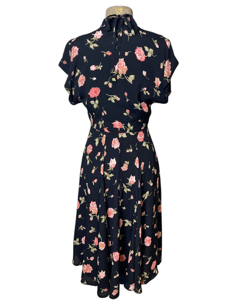 Midnight Roses Vintage Style Marta Halter Swing Dress