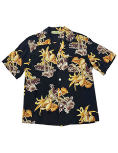 Black & Tan Panther Print Men's Sonny Button Up Shirt