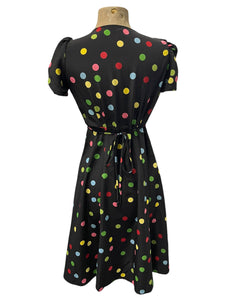Black Circus Dot Retro Inspired Rita Dress