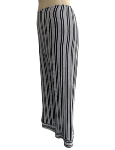 Black & White Noir Stripe Louise Lounge Capri Pant