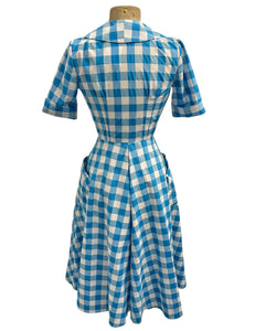 Scout Blue Gingham Shawl Collar Meadow Dress