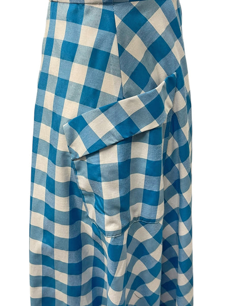 Scout Blue Gingham Shawl Collar Meadow Dress