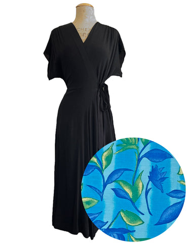 PREORDER - Blue Lagoon Cascade Wrap Dress