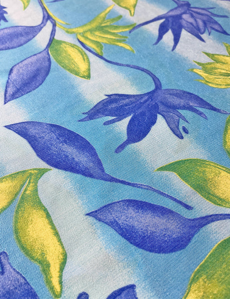 Blue Lagoon Rayon Crepe Fabric - 2 & 2/3 yds