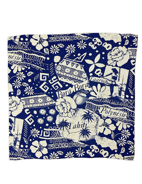 Blue South Seas Square Hair & Neck Scarf