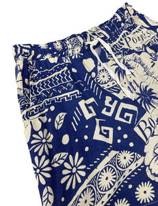 Blue South Seas Mens Unisex Retro Cabana Shorts
