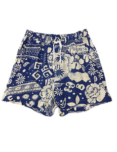 Blue South Seas Mens Unisex Retro Cabana Shorts
