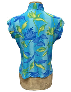 Blue Lagoon Mandarin Collar Tea Timer Top