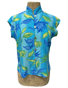 Blue Lagoon Mandarin Collar Tea Timer Top