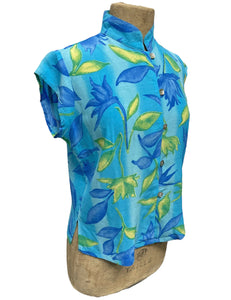 Blue Lagoon Mandarin Collar Tea Timer Top