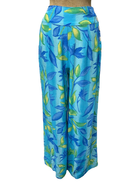 Blue Lagoon High Waist Palazzo Pants