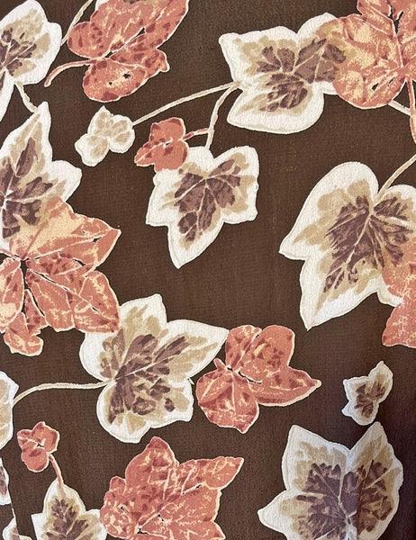 Brown Falling Leaves Retro Rita Dress