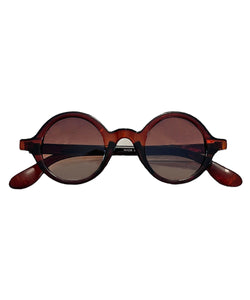 Brown Classic 1940s Style Round Sunglasses