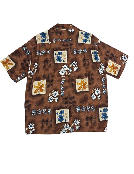Brown Island Art Soft Rayon Men's Button Up Sonny Shirt
