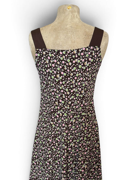 Chocolate Brown Mid Century Dot Mi Amor Dress