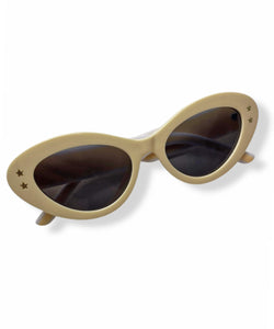 Butter Yellow Retro Sporty Two Toned Sunglasses