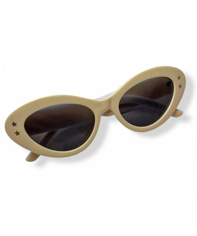 Butter Yellow Retro Sporty Two Toned Sunglasses