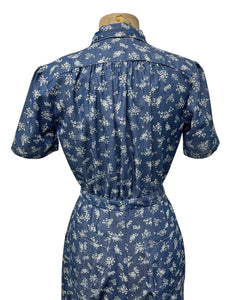 Scout for Loco Lindo Denim Printed Chambray 1940s Pacific Coveralls