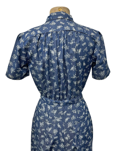 Scout for Loco Lindo Denim Printed Chambray 1940s Pacific Coveralls