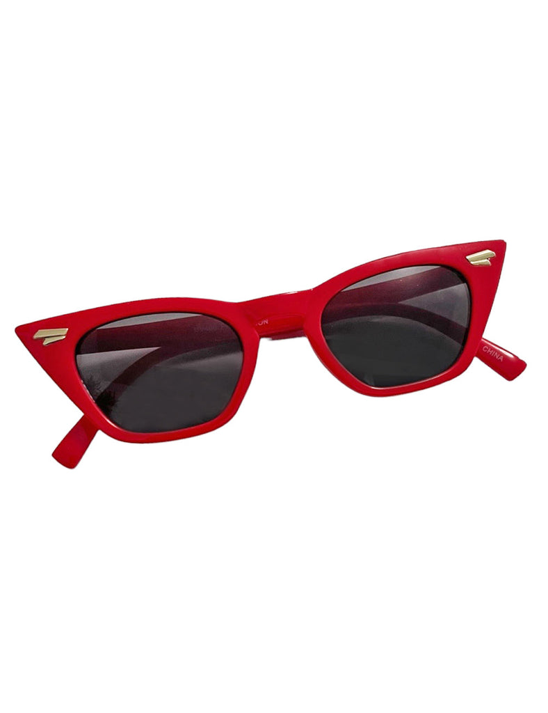 Vintage Inspired Cherry Red Squared Wayfarer Sunglasses Loco Lindo