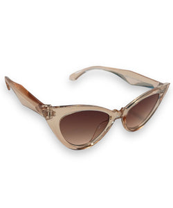 Clear Peach Bat Attack Cat Eye Sunglasses