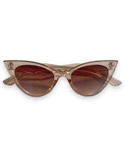 Clear Peach Bat Attack Cat Eye Sunglasses