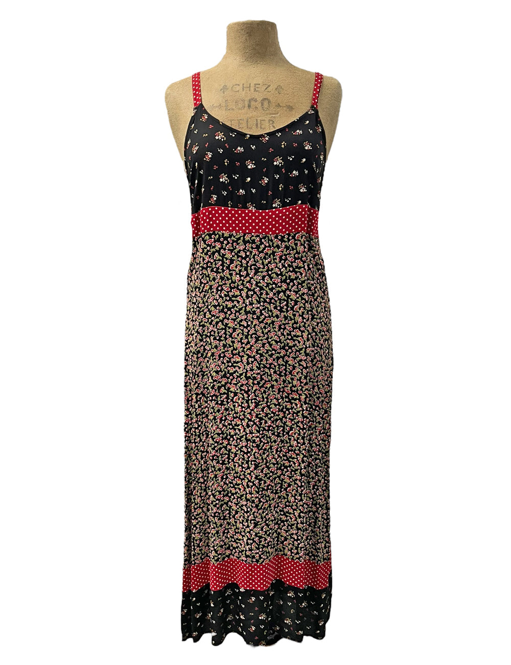 Contrast Cherry Print Maxi Sundress Sample