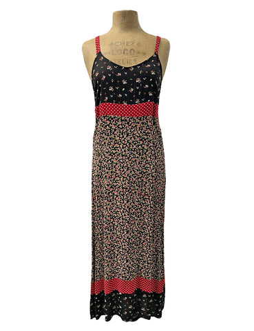 Contrast Cherry Print Maxi Sundress Sample