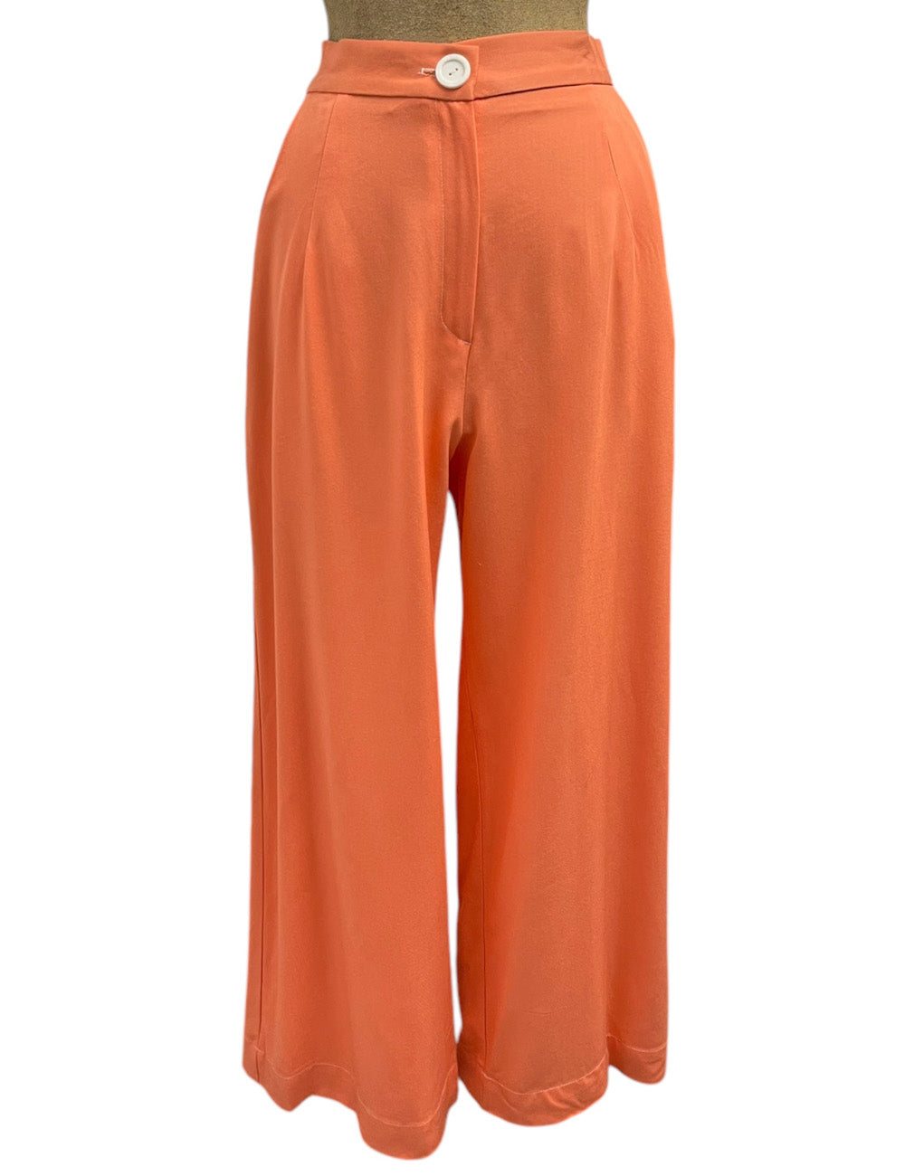 Scout Coral Cotton Twill 1940s High Waist Trail Trouser Pant