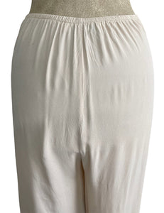 Cream 1940s Style High Waisted Palazzo Pants