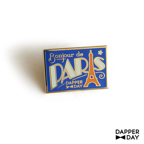 DAPPER DAY Postcard Pin, Paris