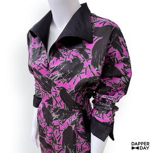 'Kyōsai Crows' Vandra Dress in Cotton